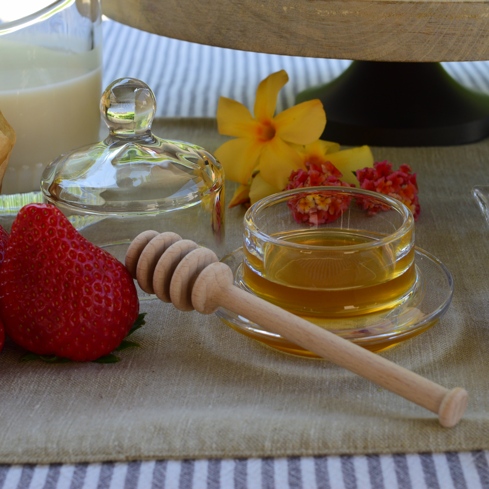 Glass Cloche Condiment Dish, Round