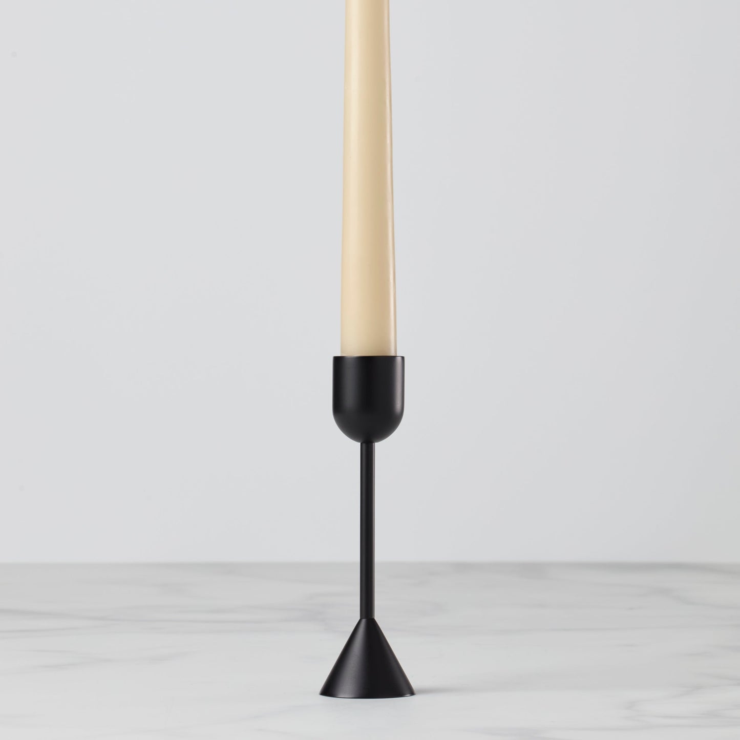 Onyx Brass Tall Taper Candle Holder