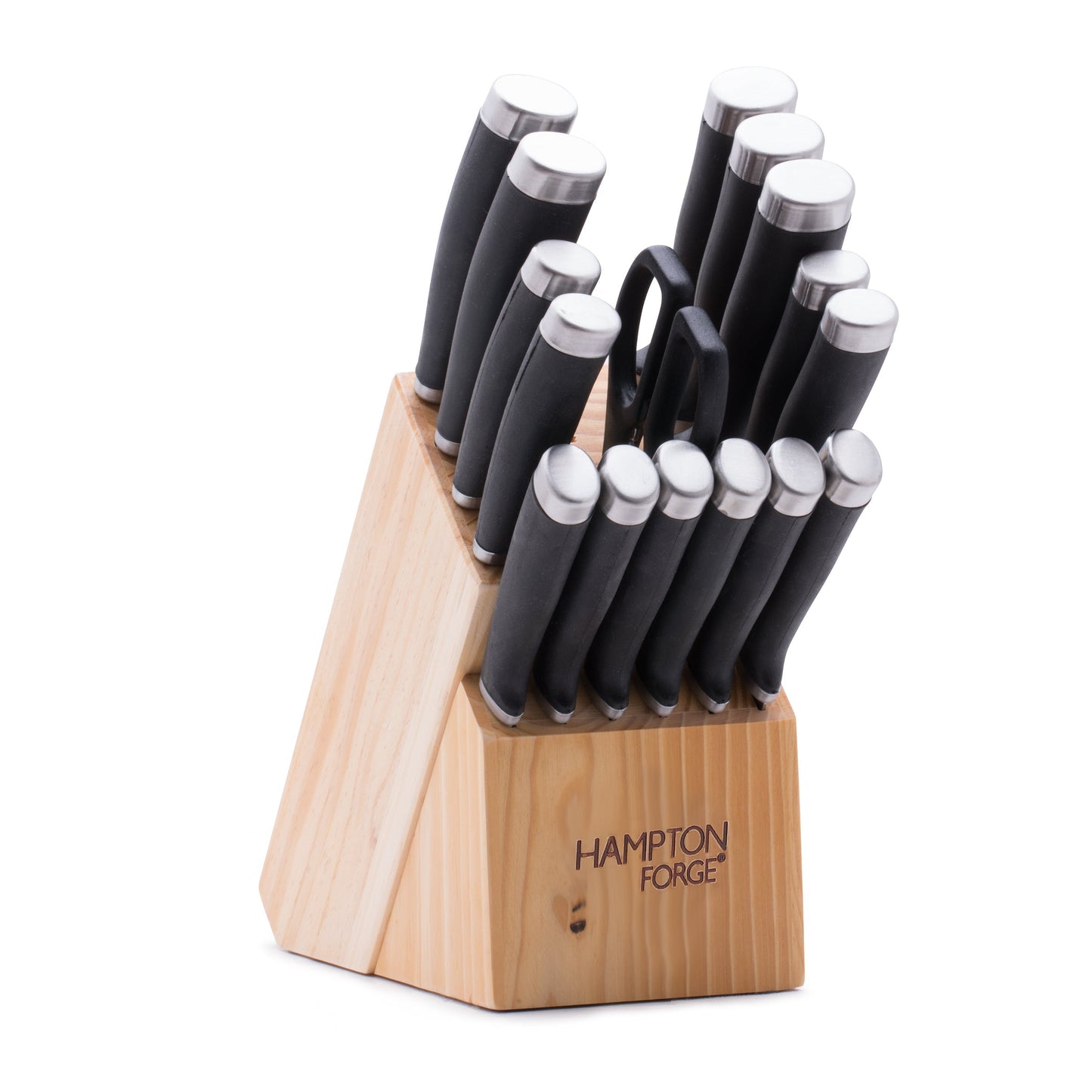 Epicure Black 17-Piece Cutlery Block Set