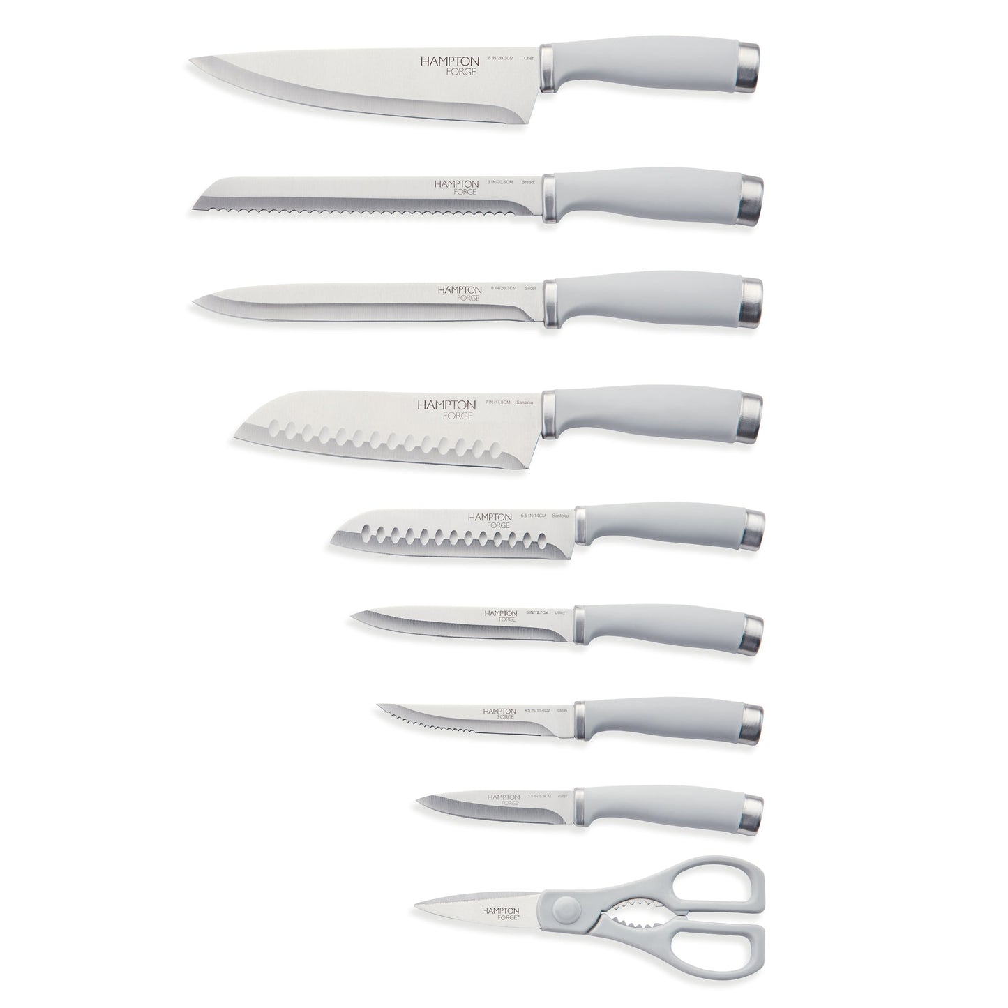 Epicure Cool Grey 15-Piece Cutlery Block Set