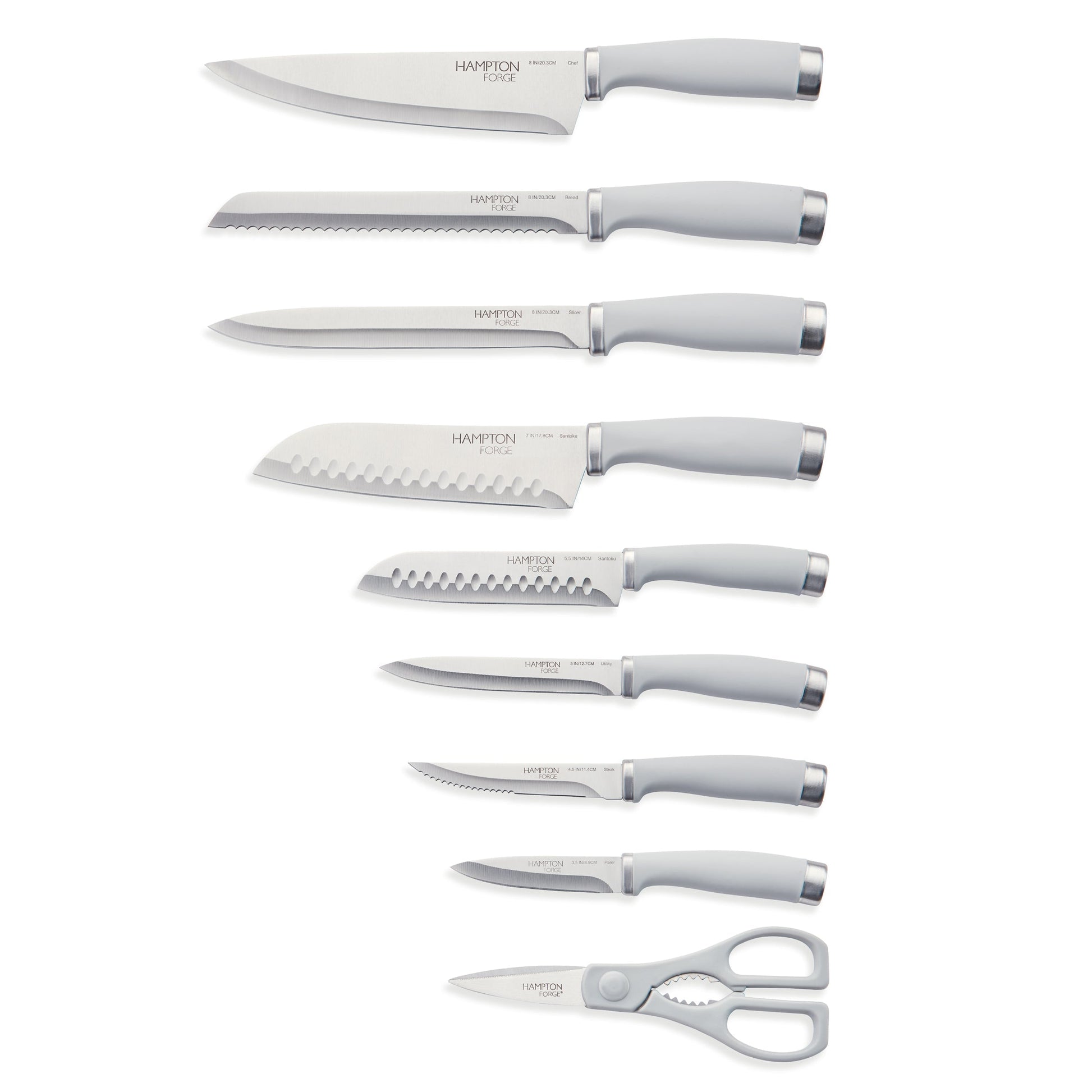 Epicure Cool Grey 15-Piece Cutlery Block Set