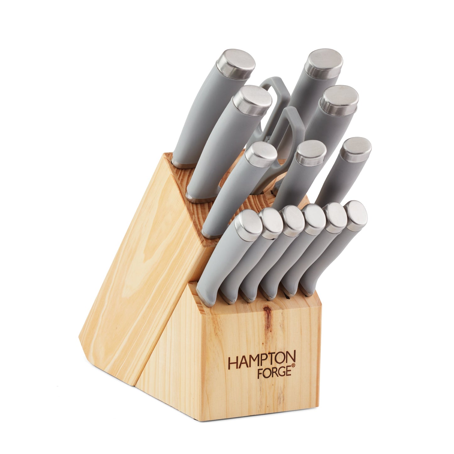 Epicure Cool Grey 15-Piece Cutlery Block Set