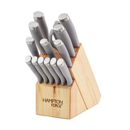 Epicure Cool Grey 15-Piece Cutlery Block Set