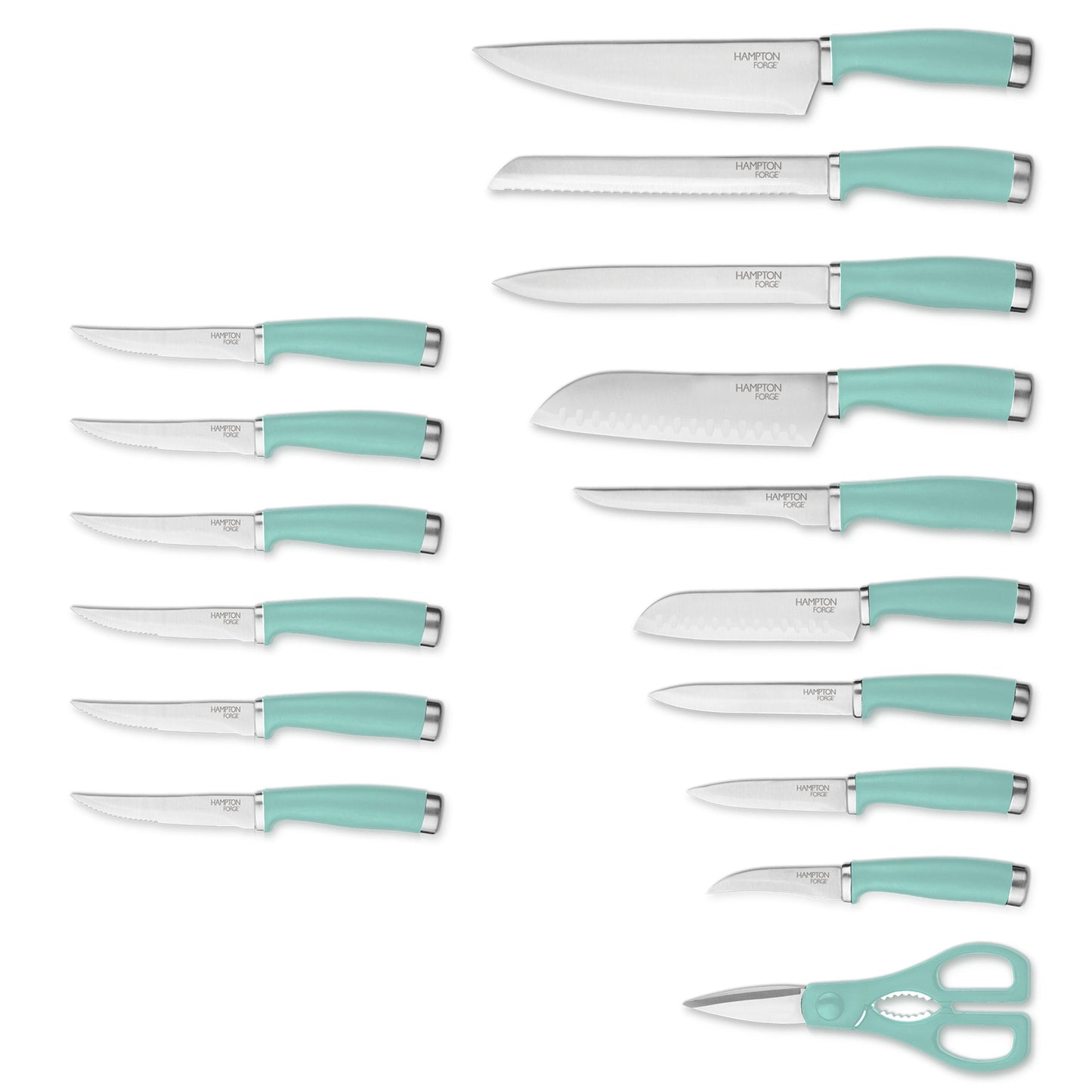 Epicure Pistachio 17-Piece Cutlery Block Set
