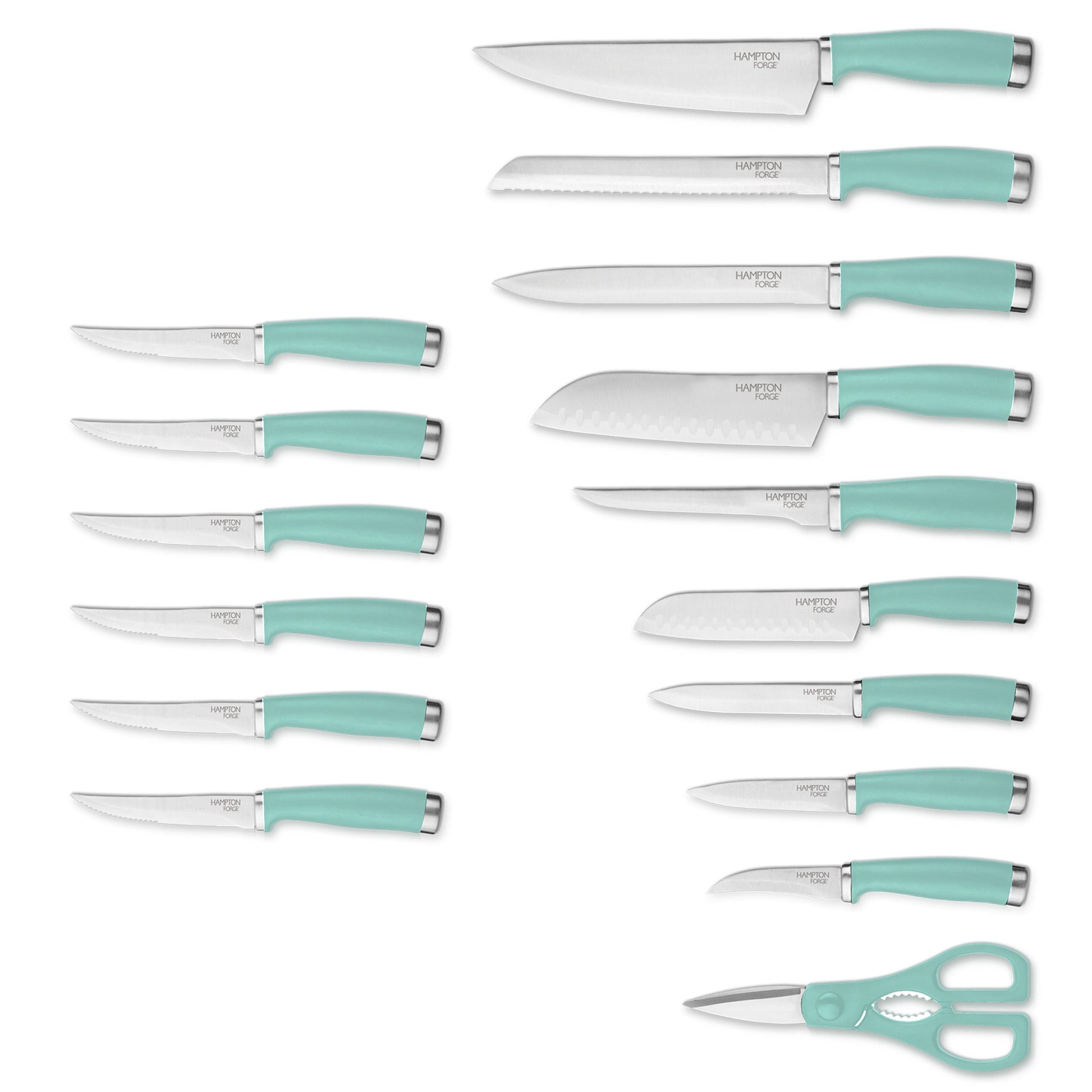 Epicure Pistachio 17-Piece Cutlery Block Set