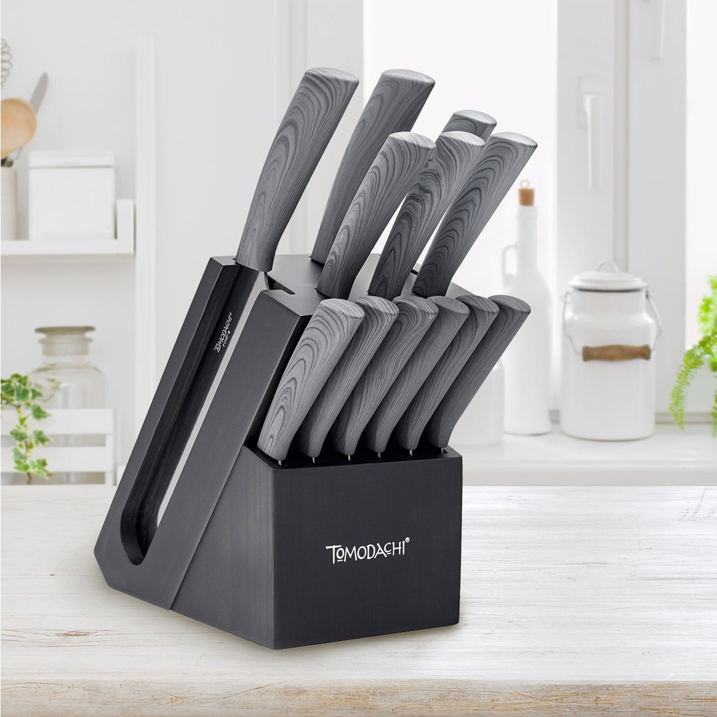 Raintree Ash 13-Piece Cutlery Block Set