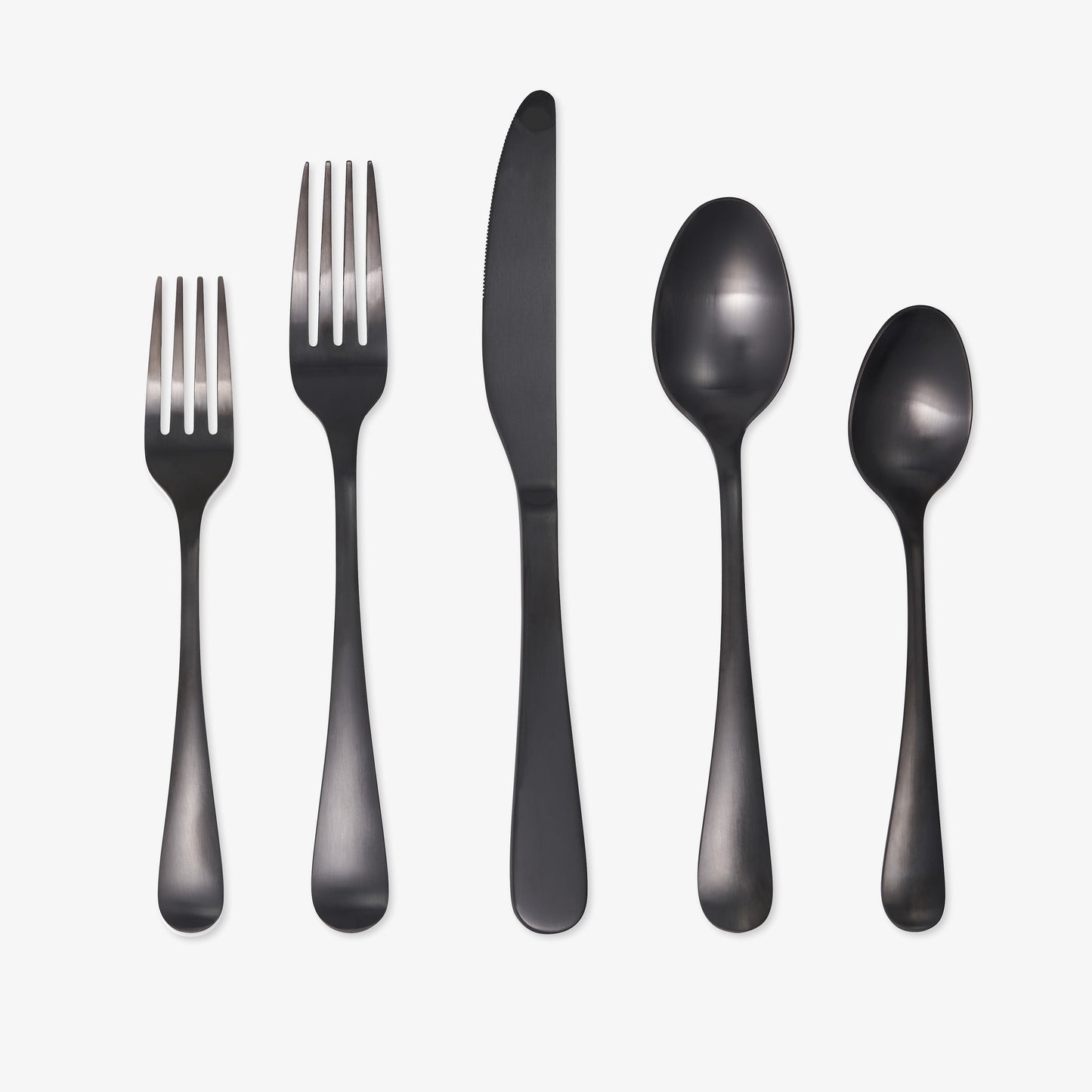 Rhiannon Black Satin 20-Piece Flatware Set