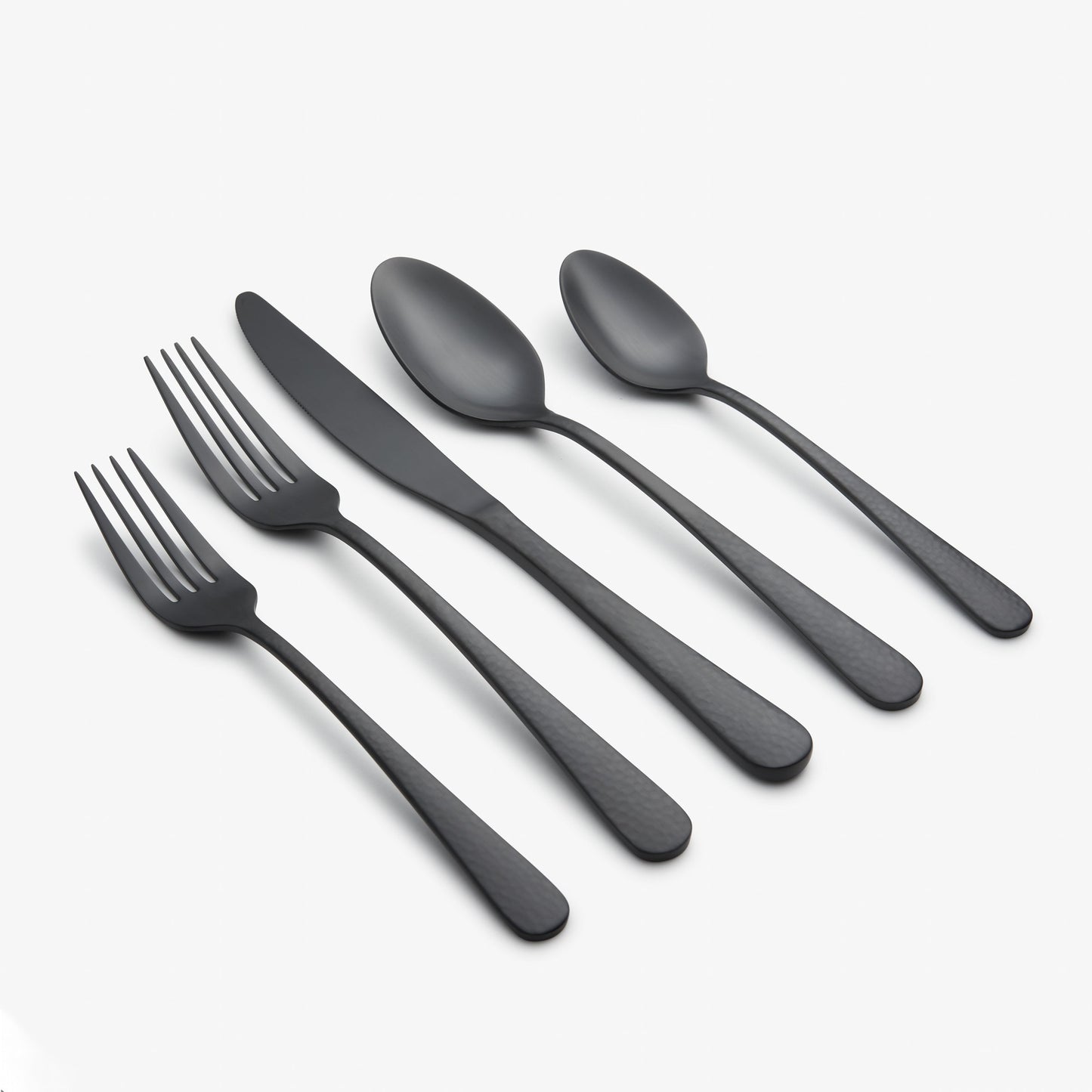 Keene Black Satin 20-Piece Flatware Set