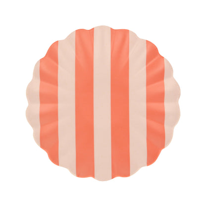 Stripey Assorted Bamboo Small Plates, Set of 6