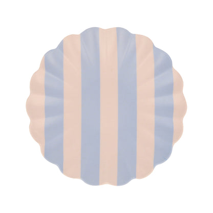 Stripey Assorted Bamboo Small Plates, Set of 6