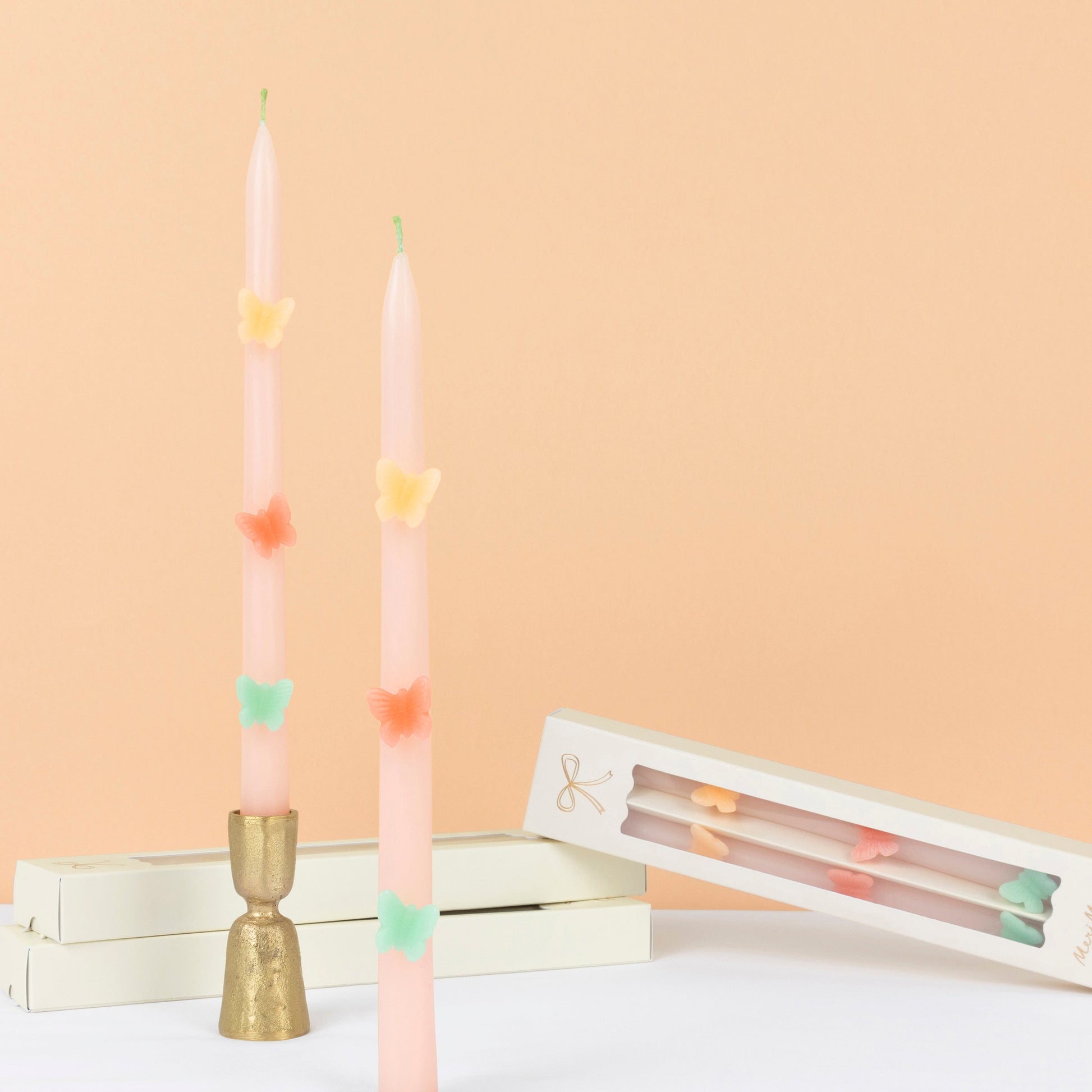 Butterfly Taper Candles, Set of 2