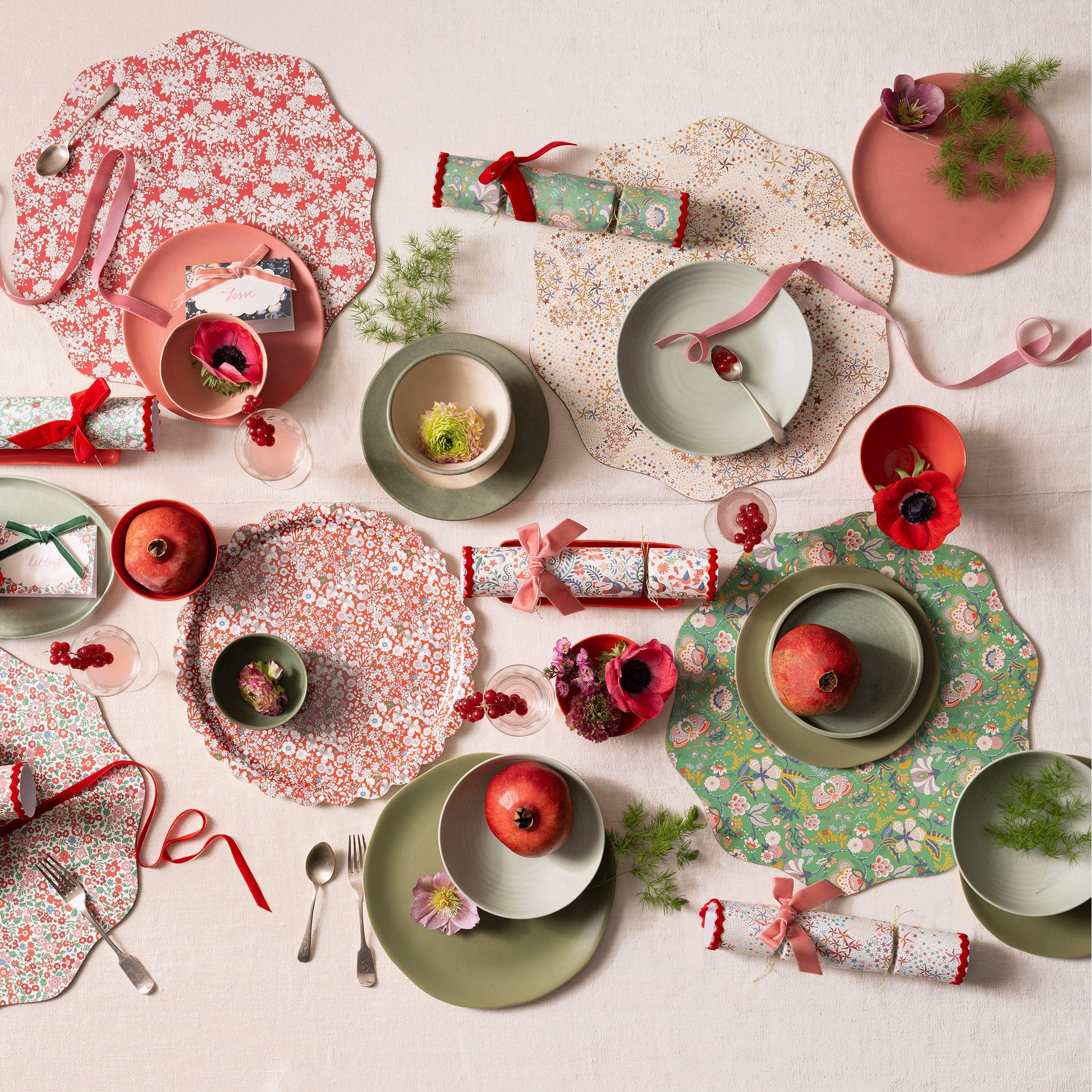 Meri Meri x Liberty Red June's Meadow Small Tray
