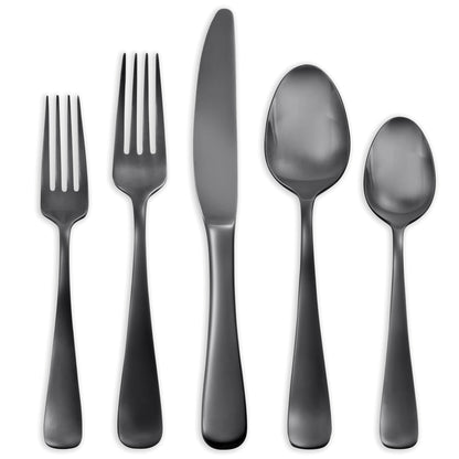 Opera Black Titanium 30-Piece Flatware Set