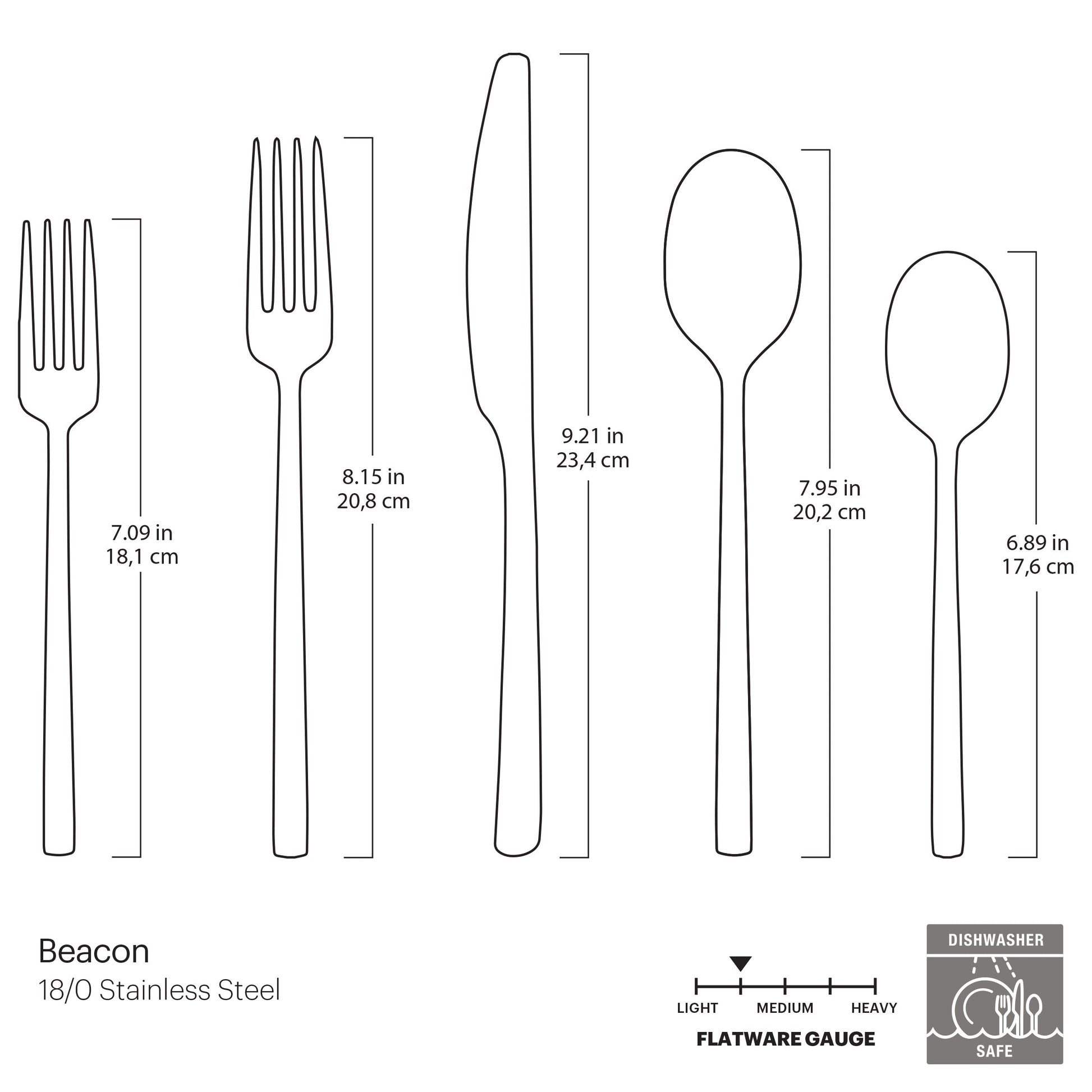 Beacon Champagne Satin 20-Piece Flatware Set