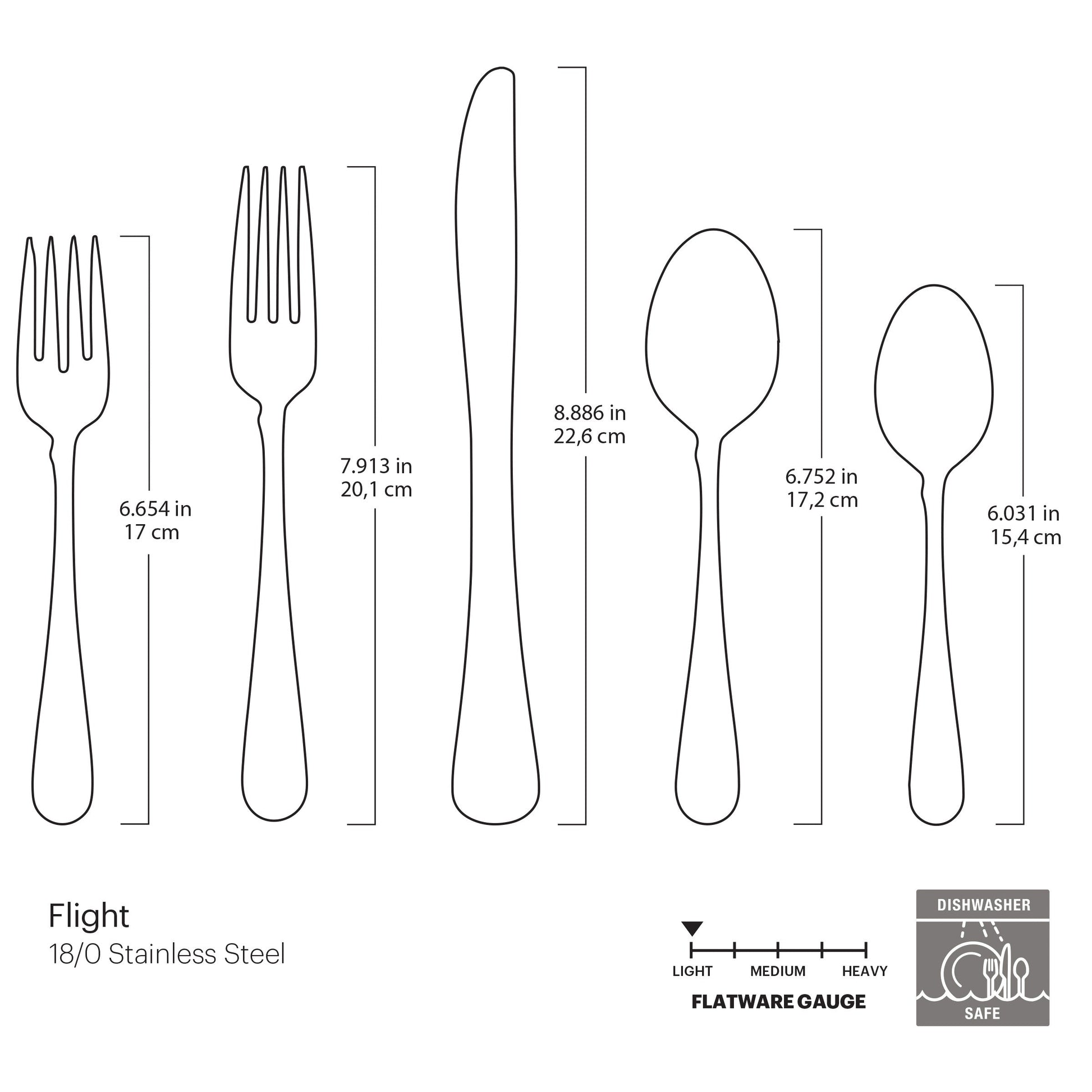 Flight Gold Satin 20-Piece Flatware Set