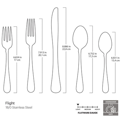 Flight Gold Satin 20-Piece Flatware Set