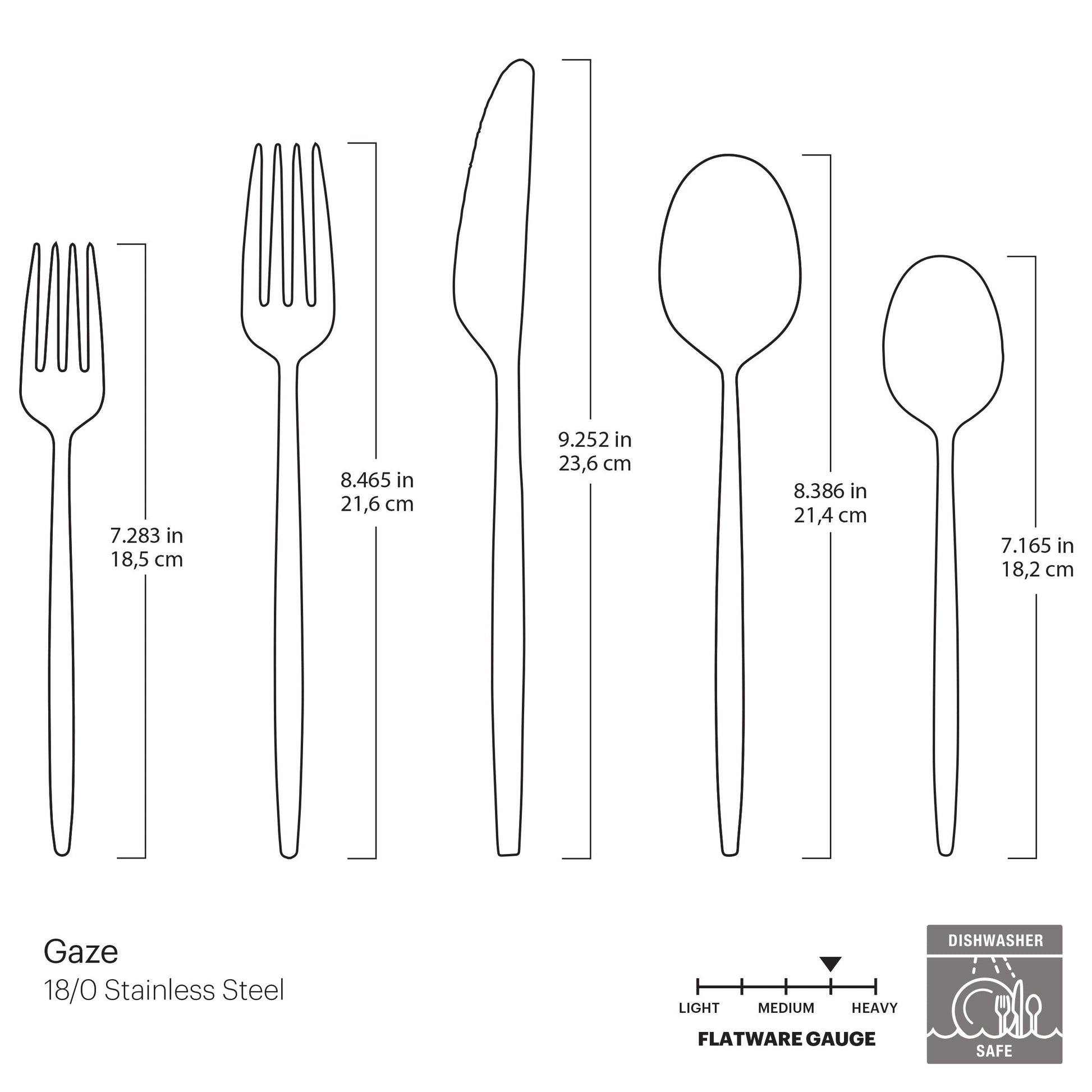 Gaze Champagne Satin 20-Piece Flatware Set