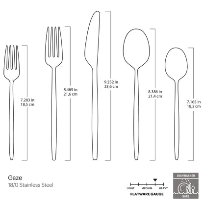 Gaze Champagne Satin 20-Piece Flatware Set