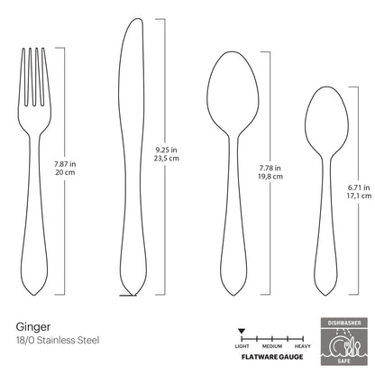 Ginger Mirror 16-Piece Flatware Set