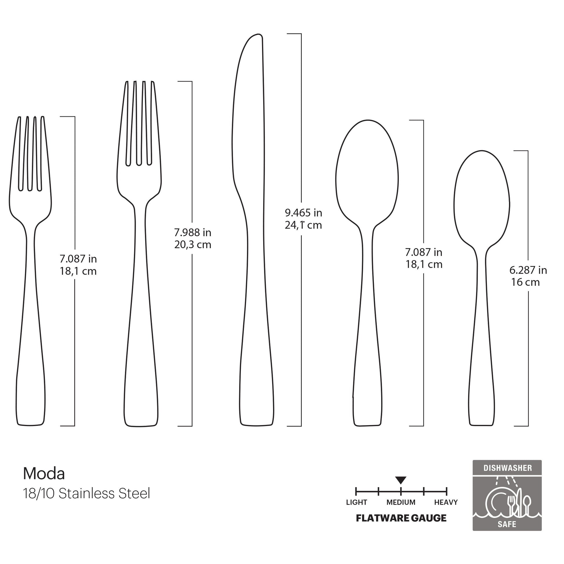 Moda Gold Satin 20-Piece Flatware Set