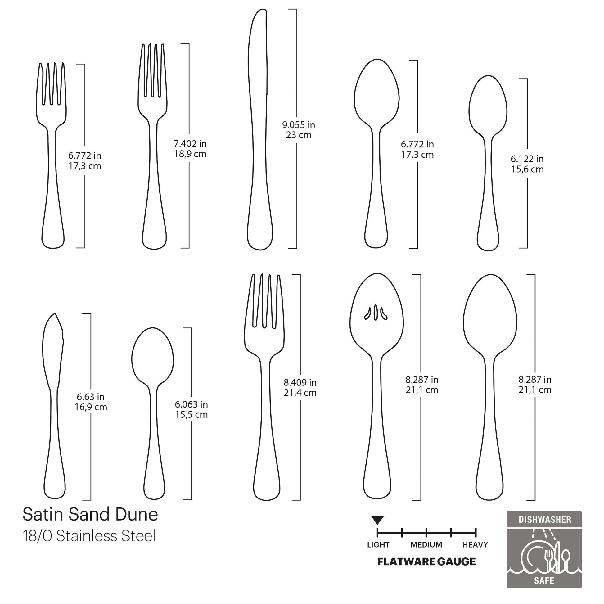 Satin Sand Dune 45-Piece Flatware Set
