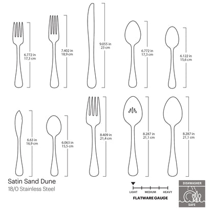 Satin Sand Dune 45-Piece Flatware Set
