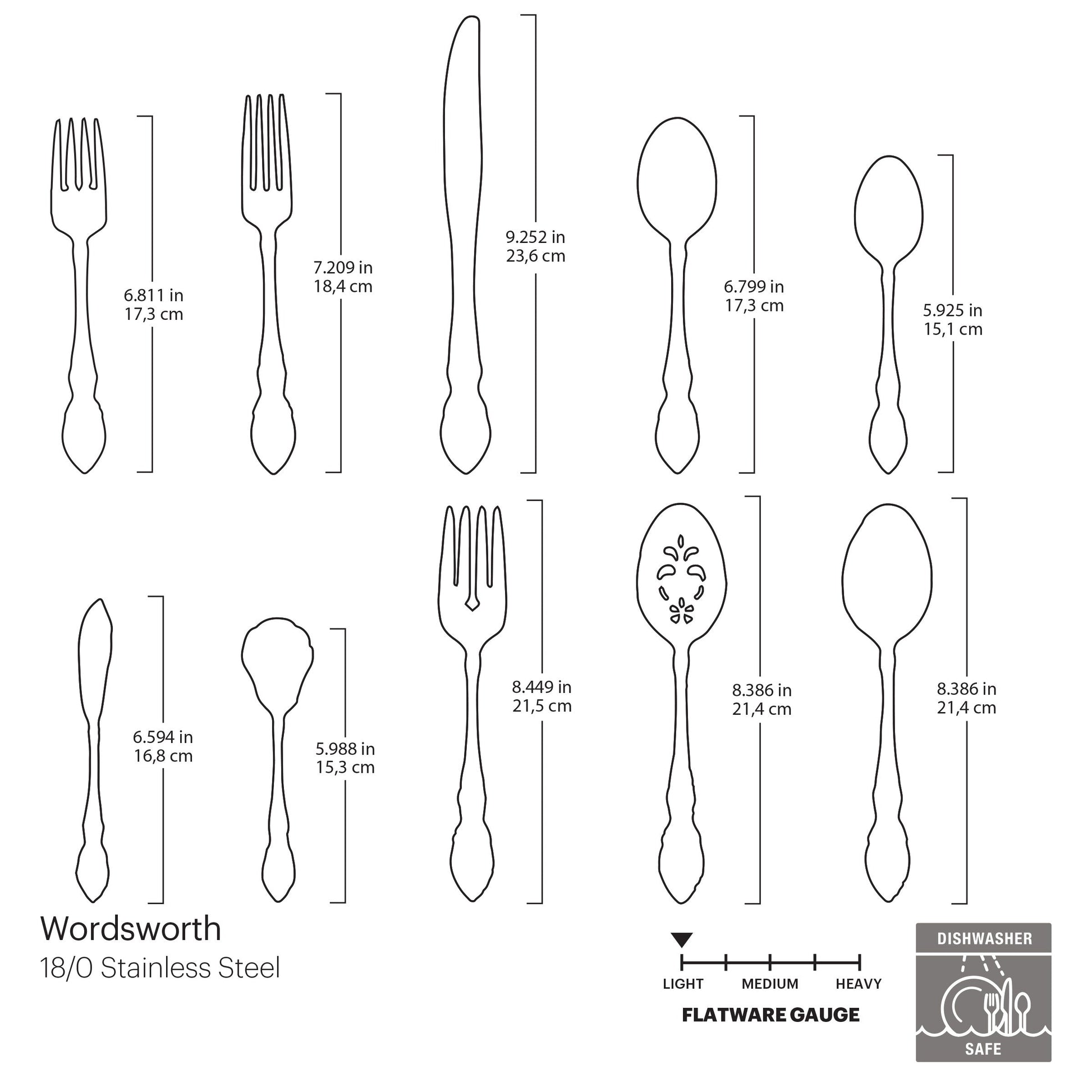Wordsworth 45-Piece Flatware Set