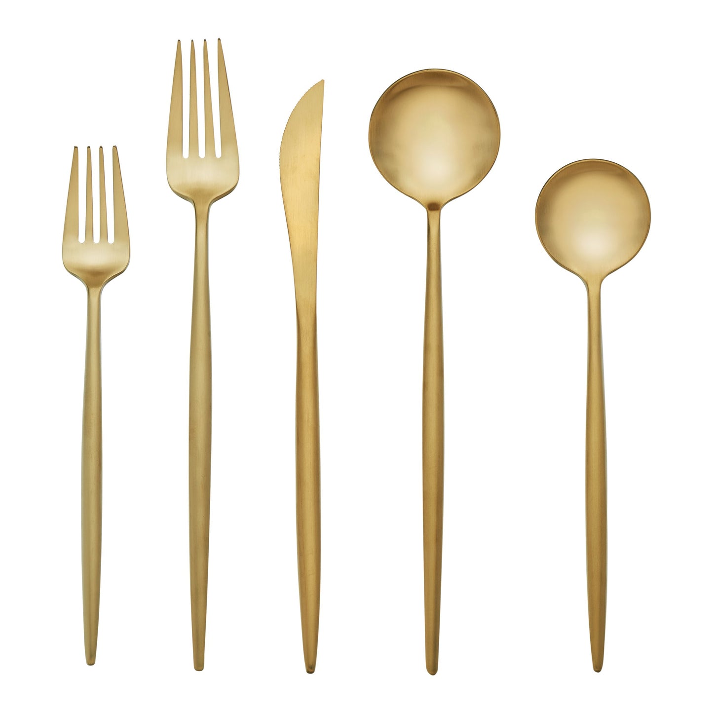 Zephyr Gold Satin 20-Piece Flatware Set