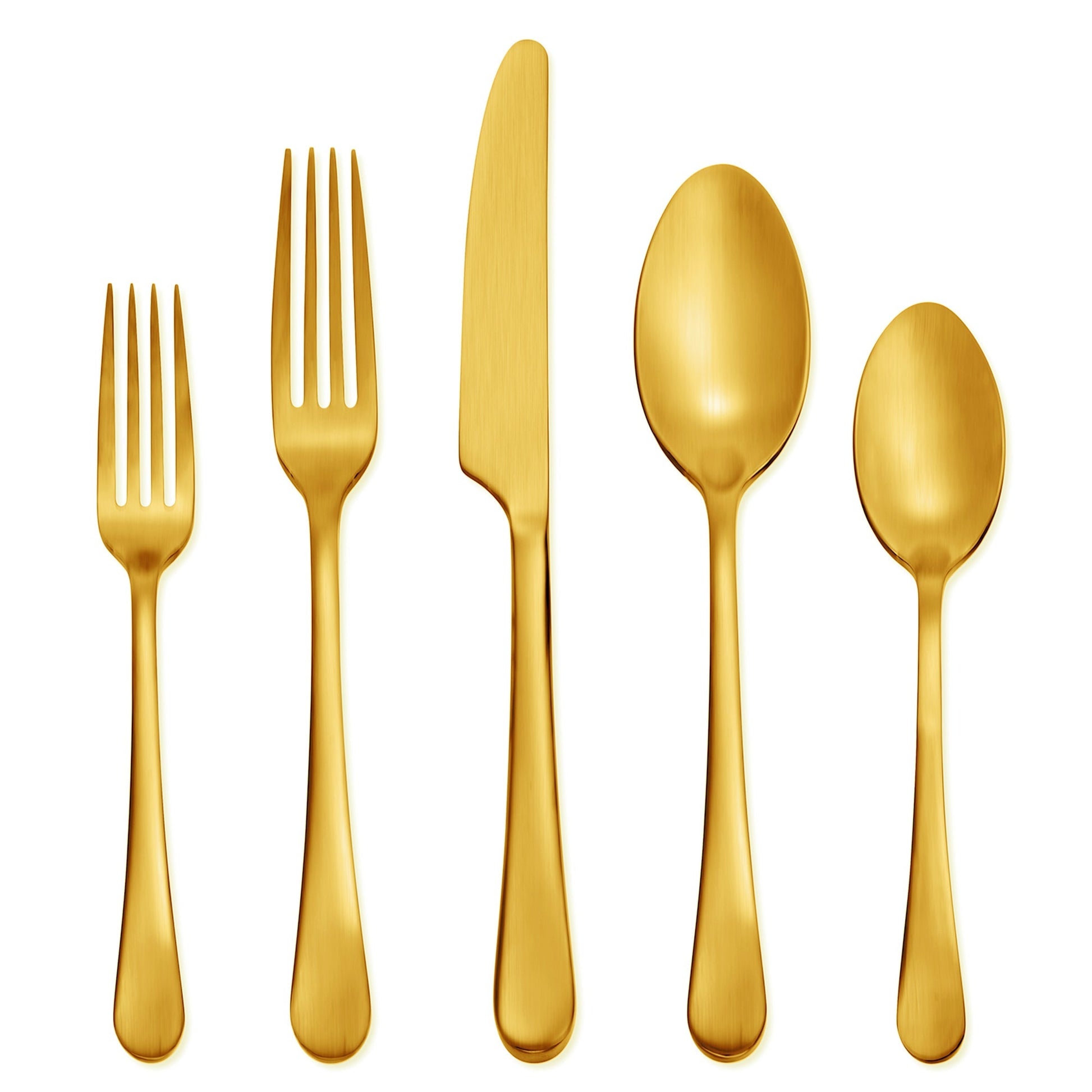 Mirabella Gold Titanium Satin 20-Piece Flatware Set