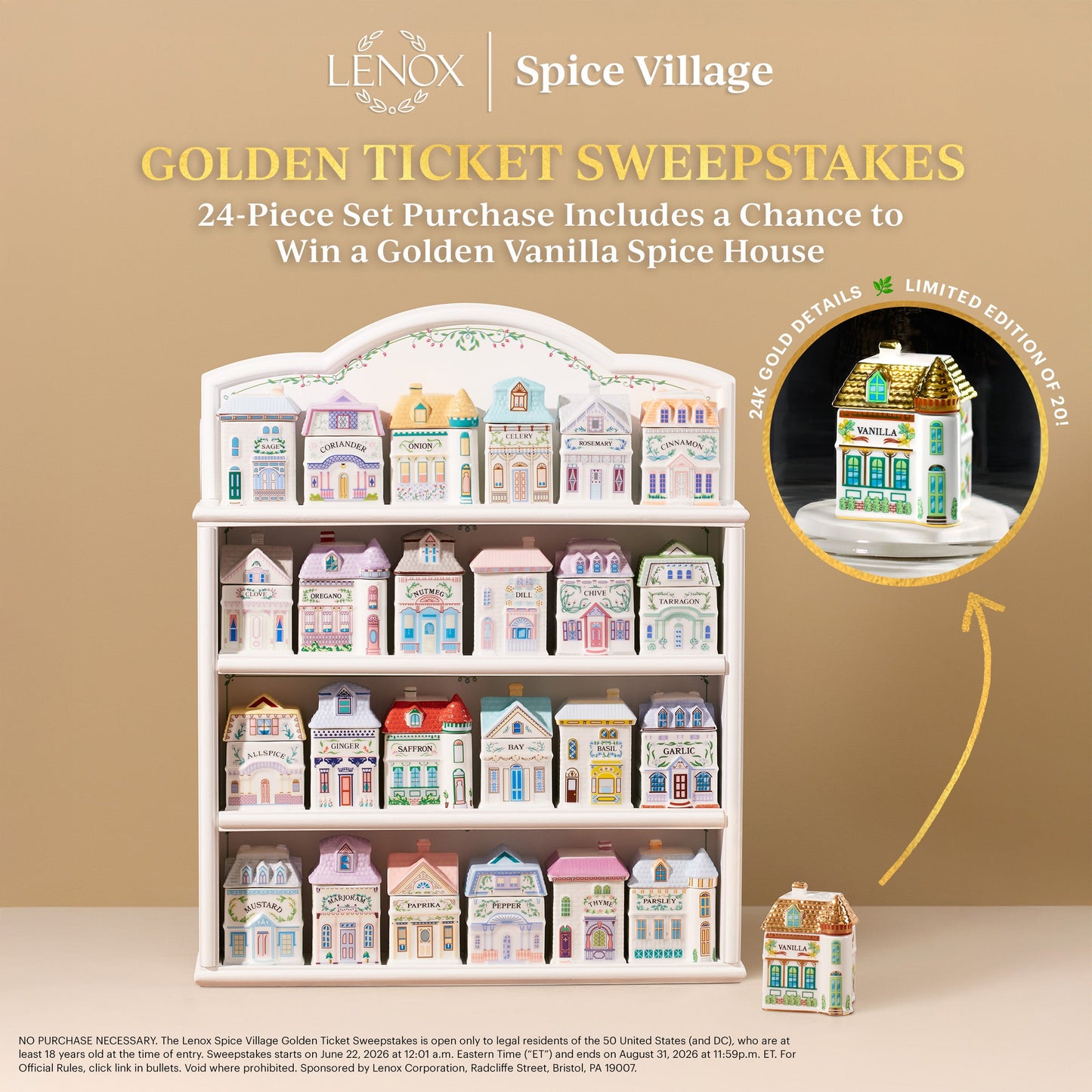 Lenox Spice Village 24-Piece Spice Jar Set