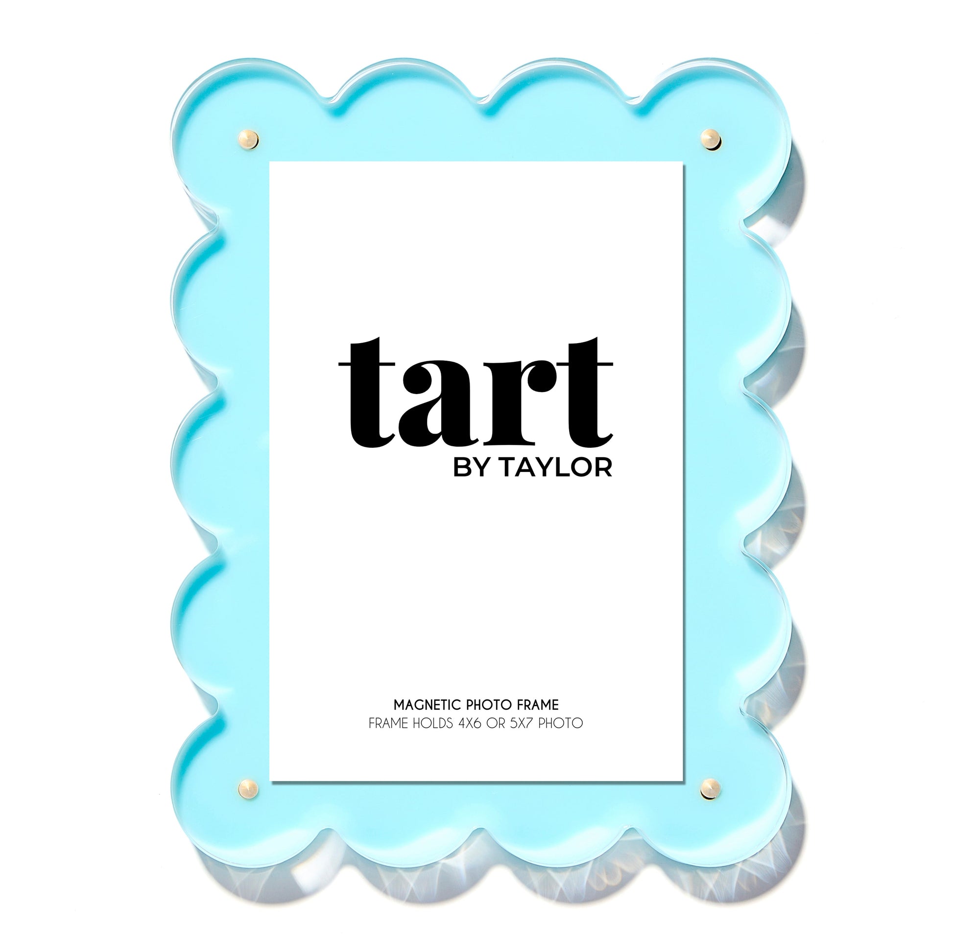 Seafoam Scalloped Acrylic Photo Frame