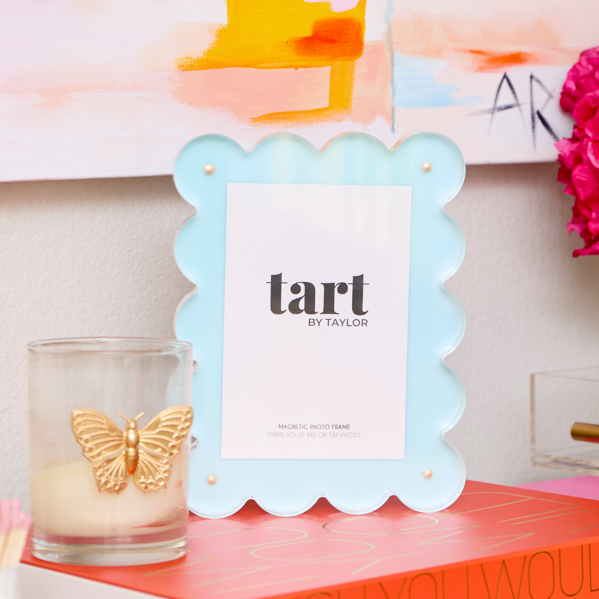 Seafoam Scalloped Acrylic Photo Frame