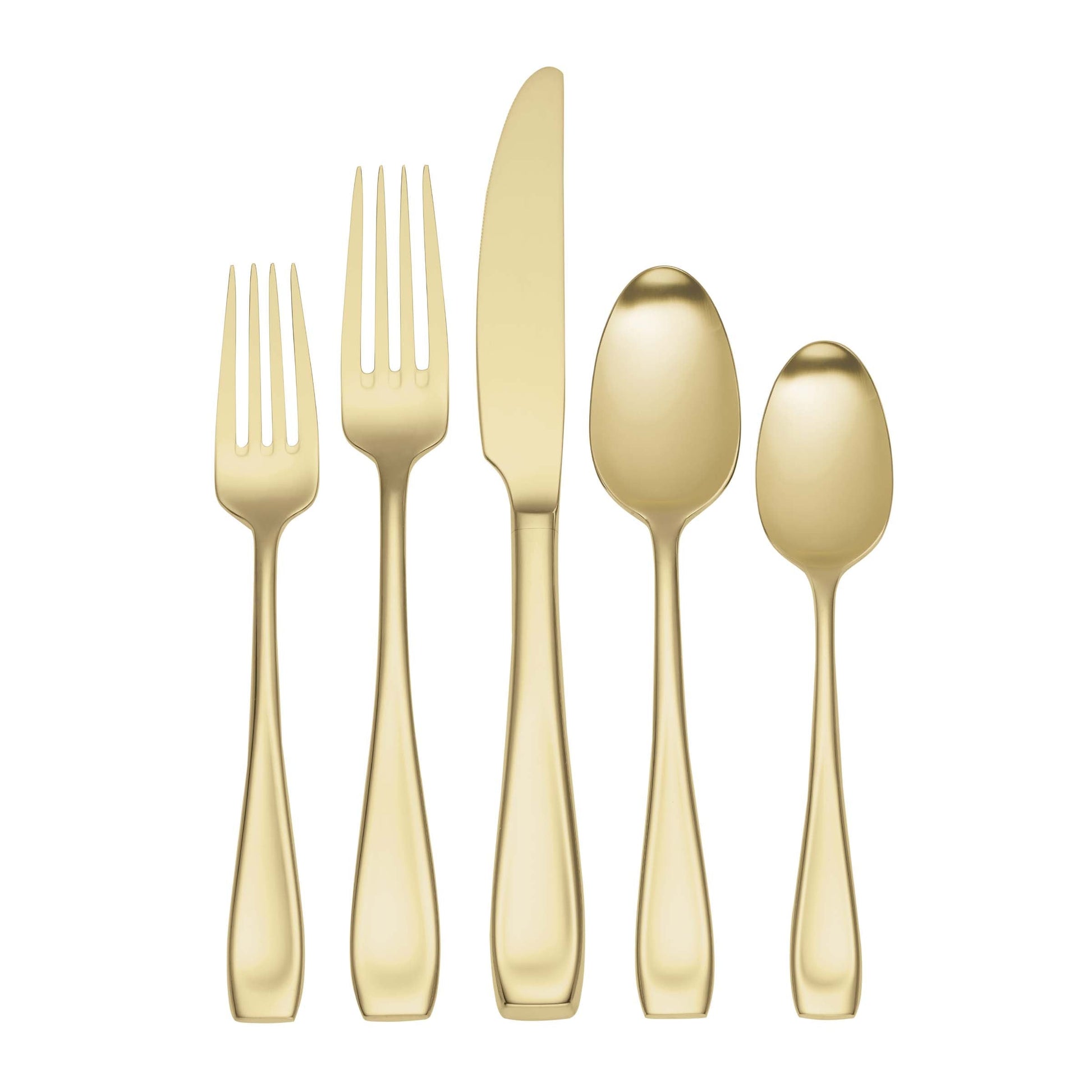 Moda Champagne Satin 20- Piece Flatware Set