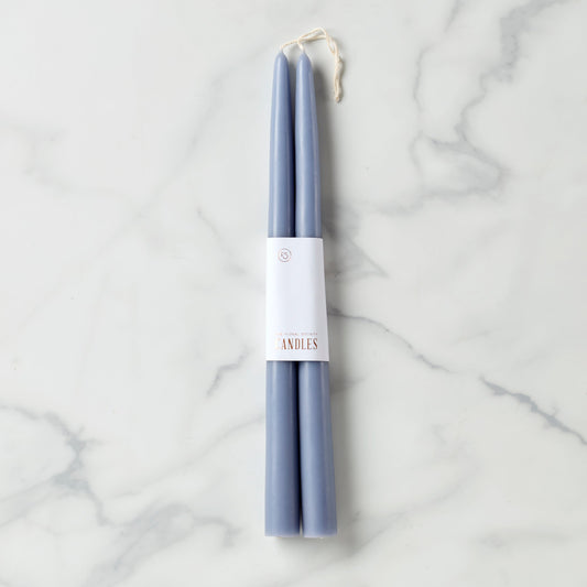 Dipped Heron 12" Taper Candle, Set of 2