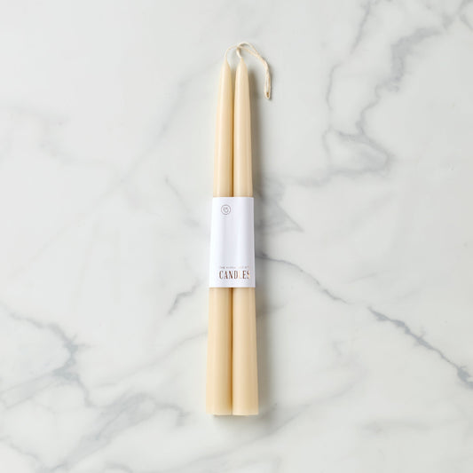 Dipped Parchment 12" Taper Candle, Set of 2
