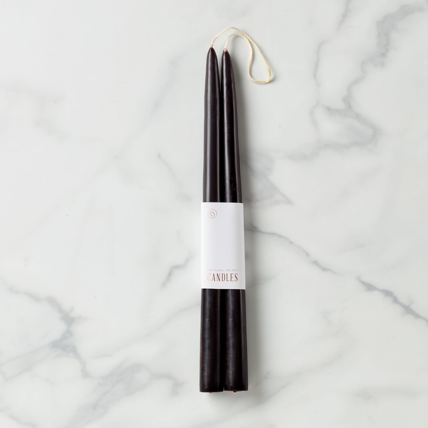 Dipped Smoke 12" Taper Candle, Set of 2