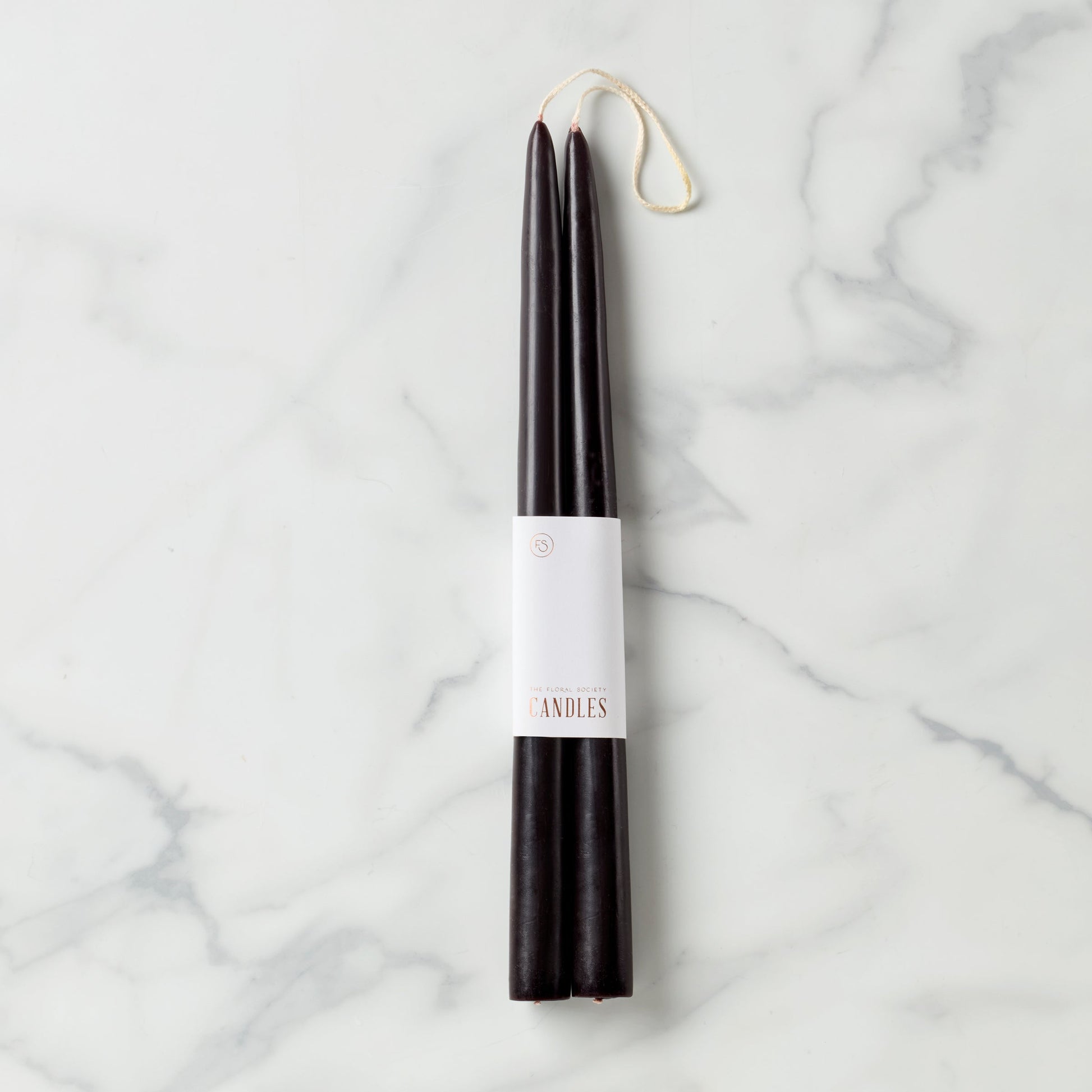 Dipped Smoke 12" Taper Candle, Set of 2