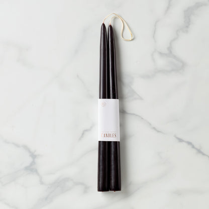 Dipped Smoke 12" Taper Candle, Set of 2