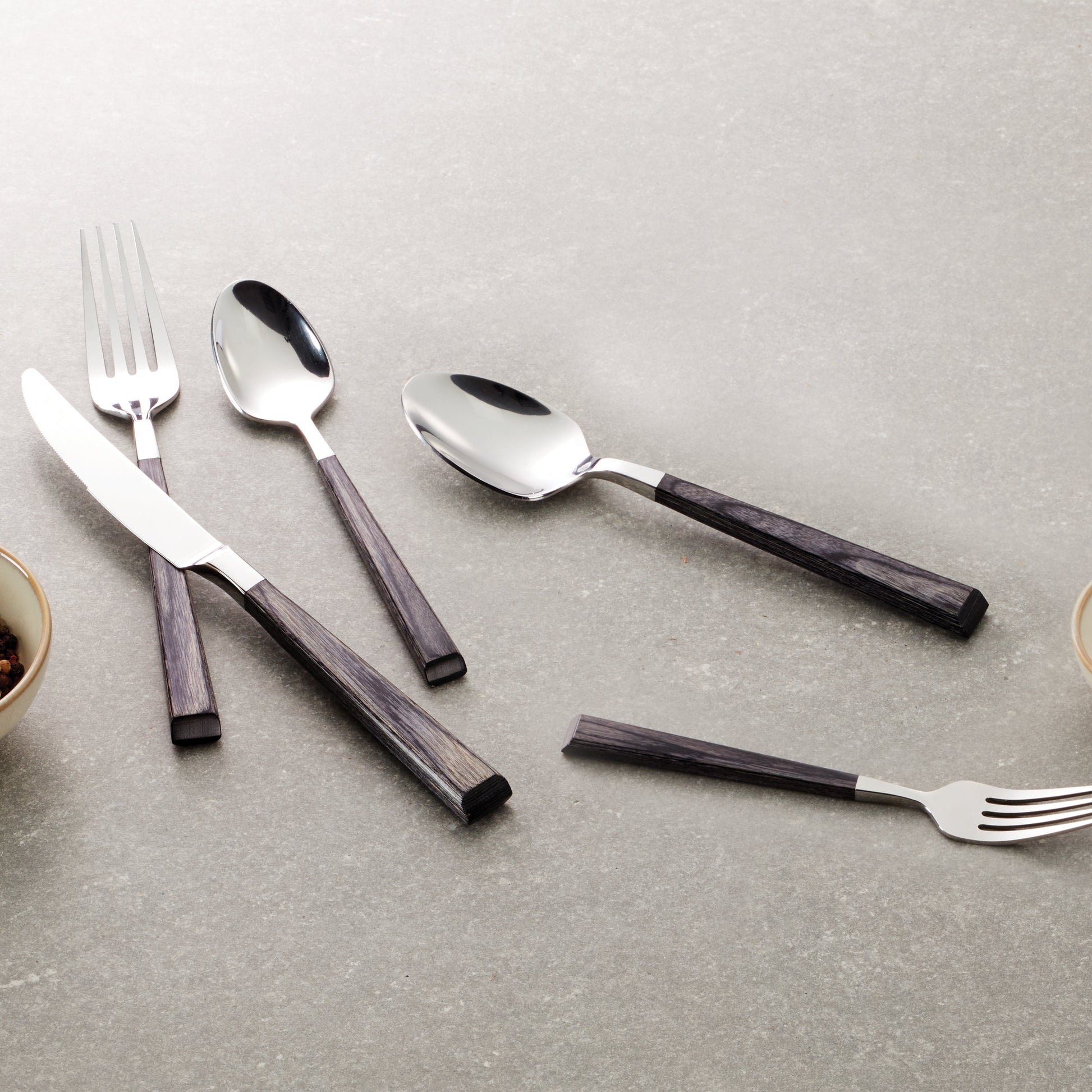 Coronado Charcoal 5-Piece Place Setting