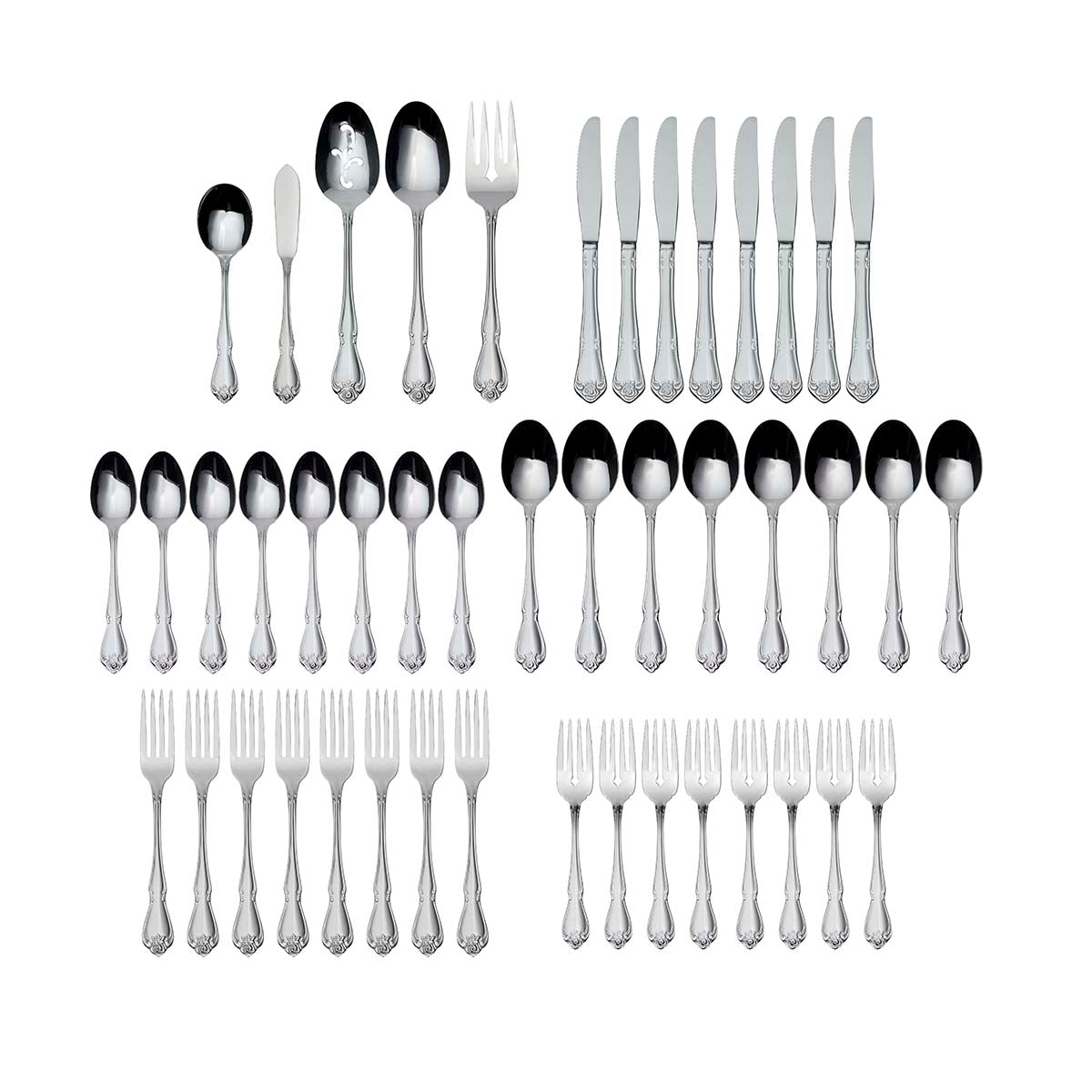 True Rose 45-Piece Flatware Set