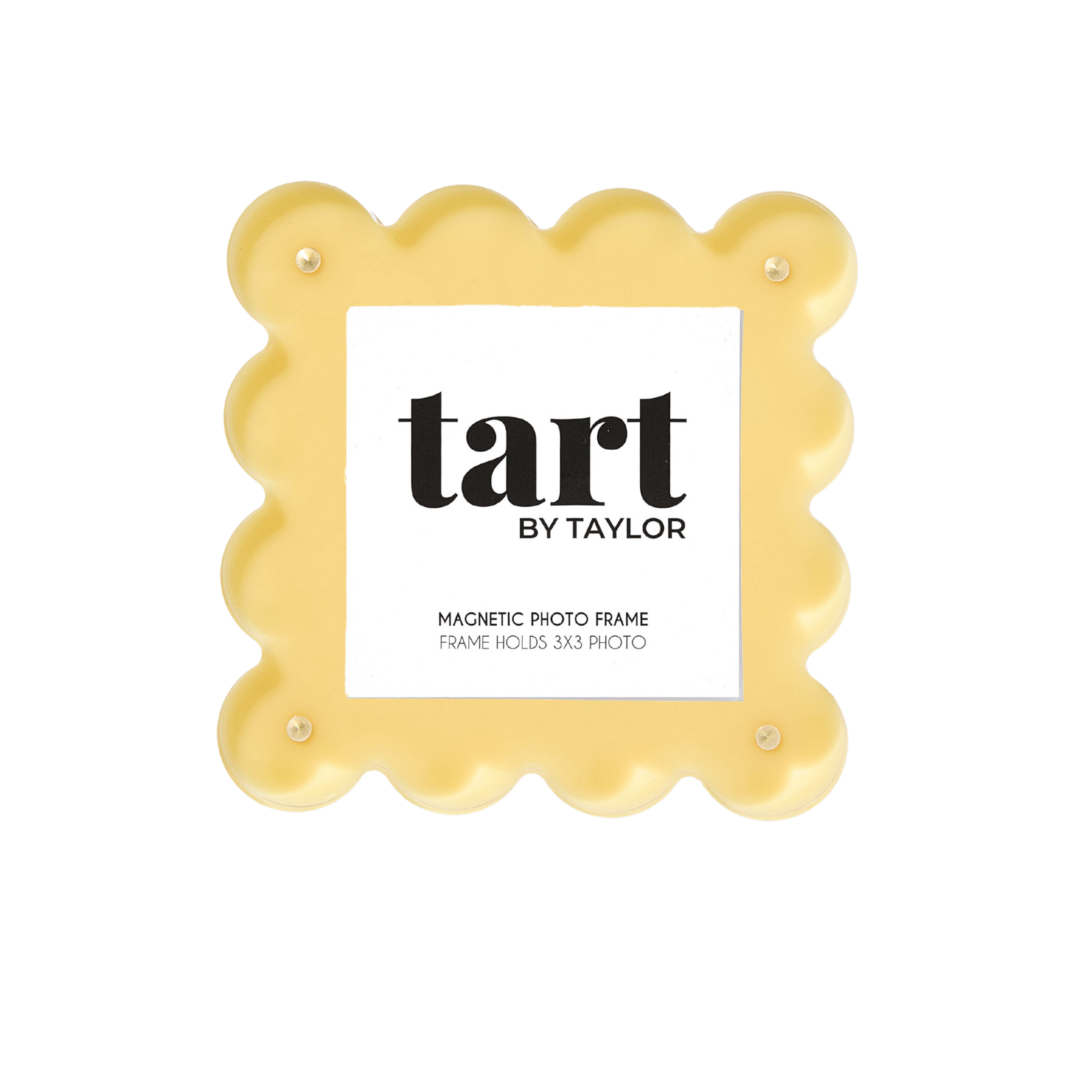 Mini Butter Yellow Scalloped Acrylic Photo Frame