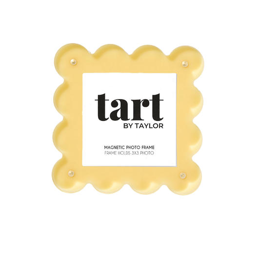Mini Butter Yellow Scalloped Acrylic Photo Frame
