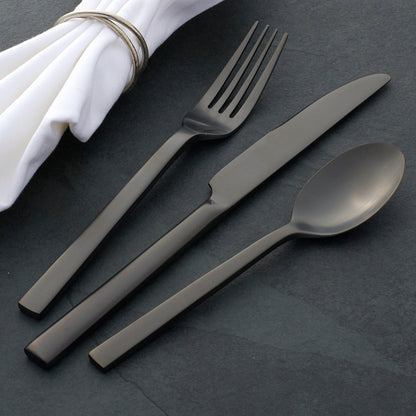 Chefs Table Midnight Matte 20-Piece Flatware Set