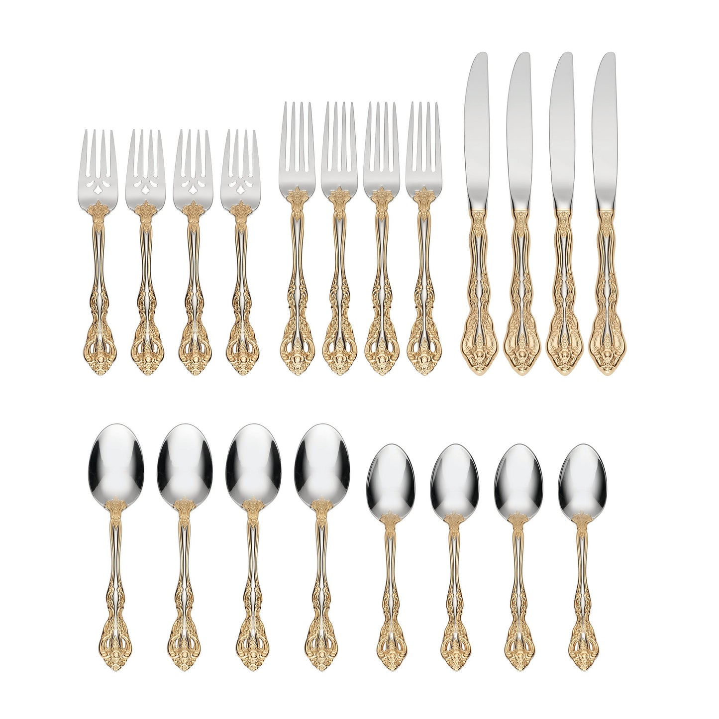 Golden Michelangelo 20-Piece Flatware Set