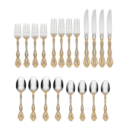 Golden Michelangelo 20-Piece Flatware Set