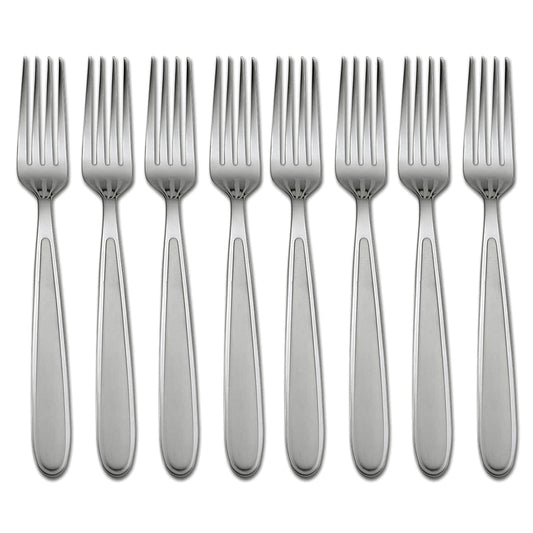 Jordan Frosted Dinner Forks, Set of 8