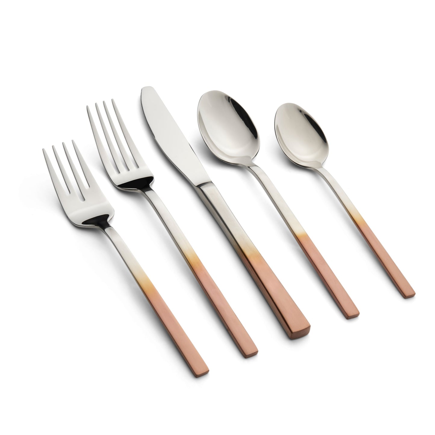 Kelvin Copper Ombre Satin Mirror 20-Piece Flatware Set