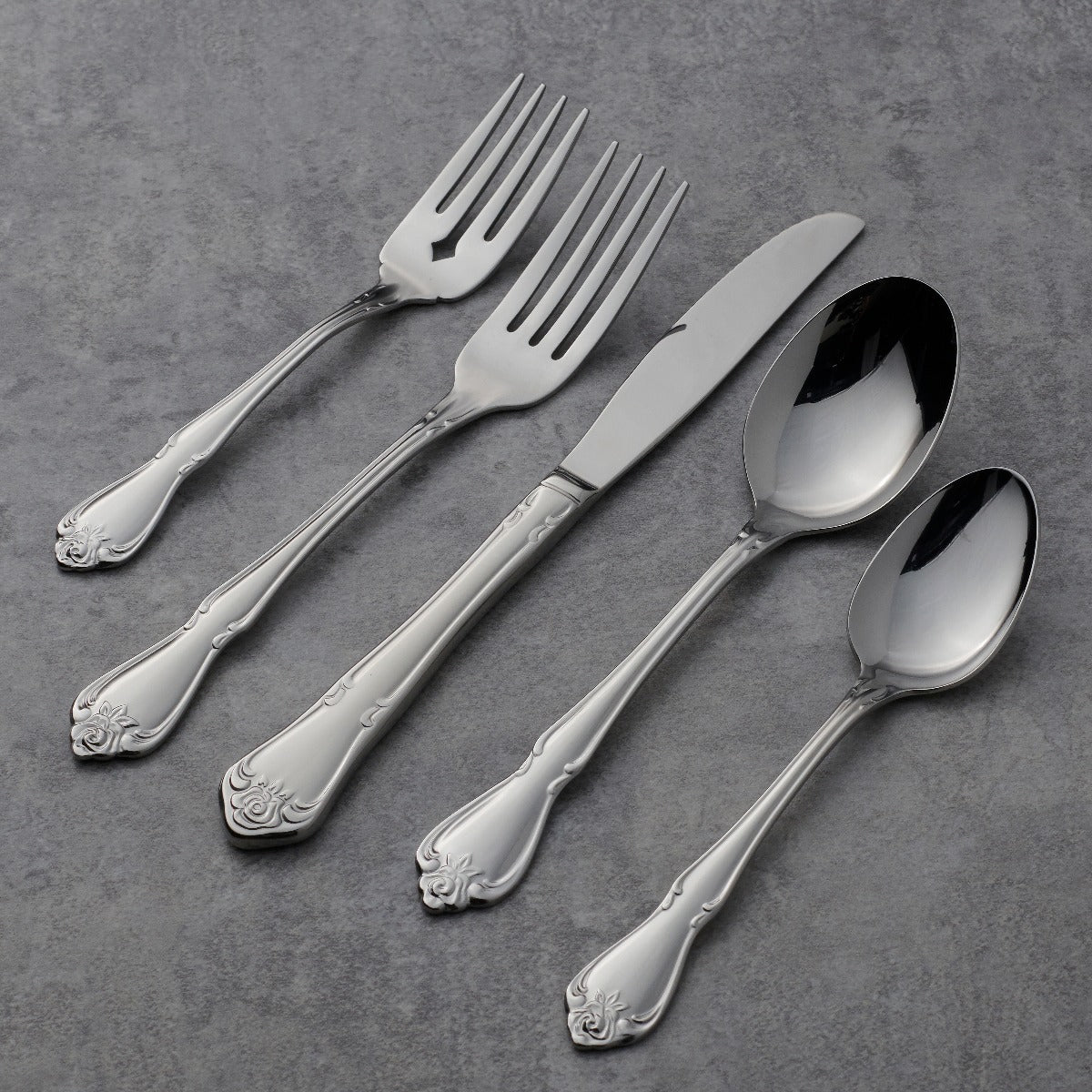 True Rose 45-Piece Flatware Set